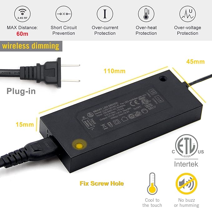 VST Under Cabinet Mini Panel Lighting 3PCS 3.94inch 12V 2.5W(Total 7.5W) with Wireless Dimmer Switch, Surface Mount Puck Light for Kitchen Van Truck Car Galley Downlight (Round Black4000K)