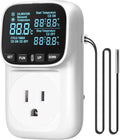 WILAWELS Digital Temperature Controller Outlet, 15A/1800W Heavy Duty Thermostat Plug, VA LCD Display, Heating/Cooling Control, -40°F~210°F, 4 Timer Modes, for Greenhouse Incubator Homebrew W01TC06