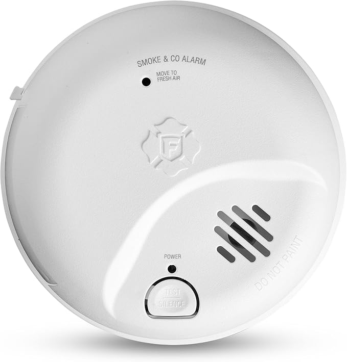 First Alert Combination Smoke & Carbon Monoxide Alarm, Battery Operated Detector with Test & Silence Button, SMICO100, 1-Pack