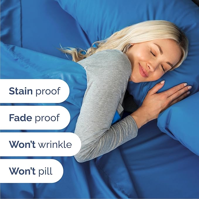 Cal King 6 Piece Sheet Set - Cooling & Breathable - Hotel Luxury Bedding, Includes Fitted Sheet for Women, Men, Kids and Teens - 1 Flat, 1 Fitted Sheet, 4 Pillowcases with Deep Pockets - Royal Blue
