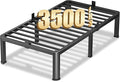 14 Inch Twin Heavy Duty 3500 lbs Bed Frame with Round-Corner Legs & Anti-Squeak Design – Quick Assembly Metal Platform, No Box Spring Needed