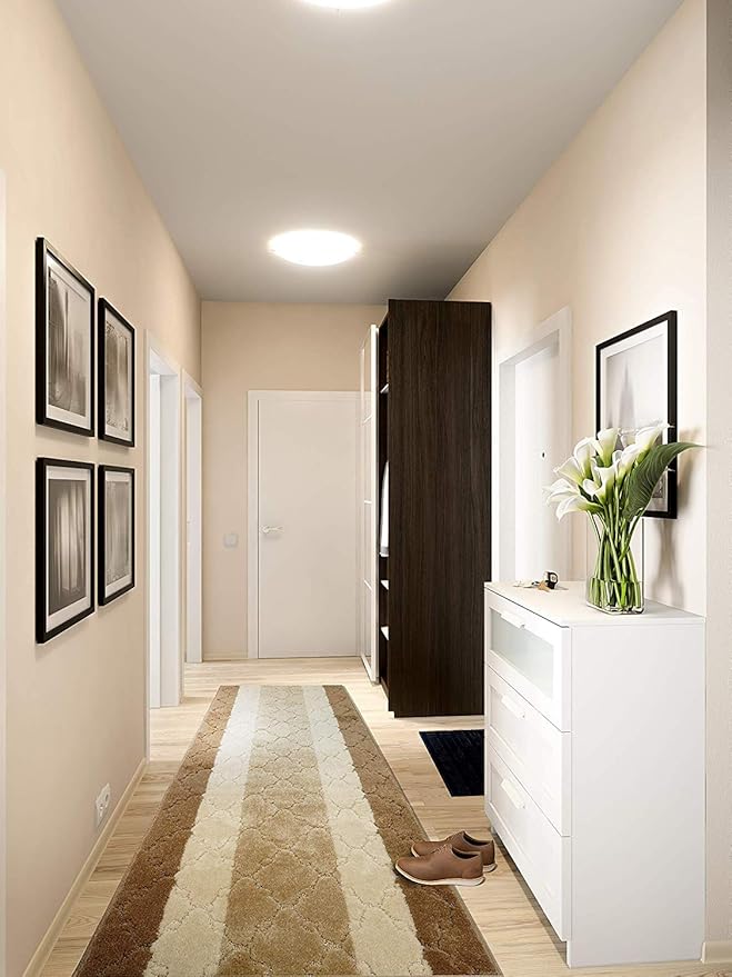 31 Ft Extra Long Beige Kitchen Hallway Runner Rug, Non-Slip Washable 26" X 31' Rubber Backed Carpet, Custom Size Floor Mat for Entryway Stairs Bedroom Bathroom