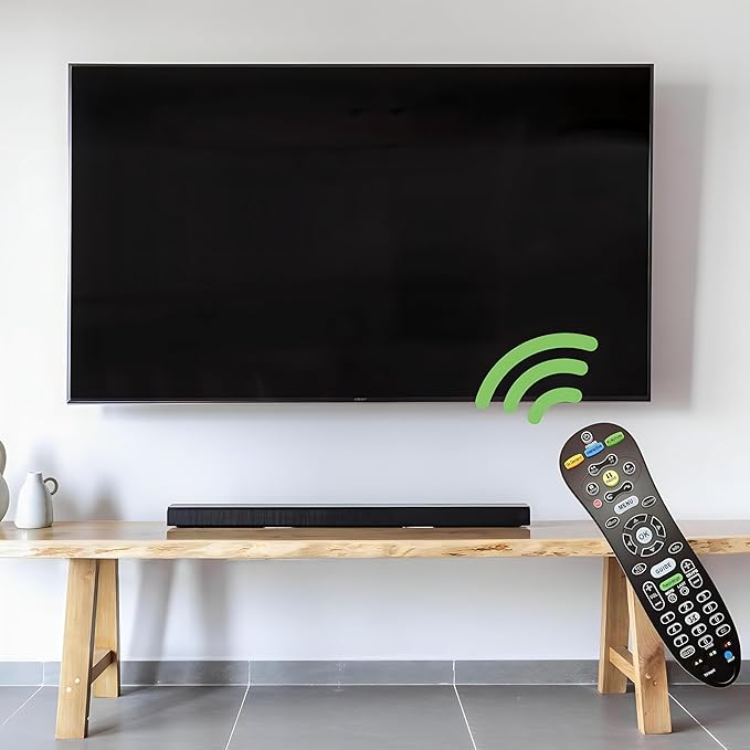 S30-S1B Universal Remote Control for AT&T TVs and TV Boxes, Easy Setup Home Entertainment Remote with Wide Compatibility and Responsive Button Design