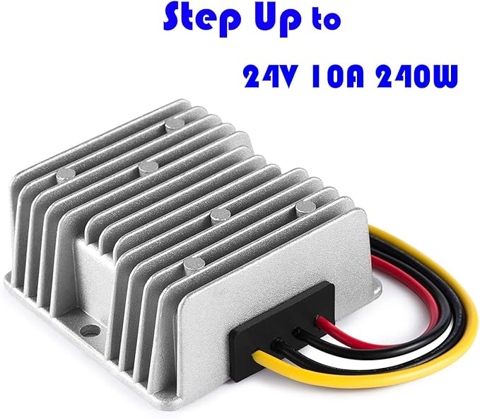 MGGi DC Boost Converter, 12V to 24V 10A 240W Voltage Booster, DC Power Supply Module, Waterproof - for Car, Truck, Boat, Electric Bike