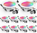 Vanance 3 Inch Smart Recessed Light 10Pack, RGBCW, 2700K-6500K CCT Selectable, Dimmeble, Multicolorred Color Changing LED Downlight, New Construction or Remodel Canless Recessed Downlight