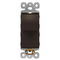 LIDER Minimalist Design Matte Finish Lighted Decorator Switch, Frameless Paddle Light Switch with Locator Light, Grounding Screw, 15A 125V, UL Listed, LS15-1P-BR, Brown