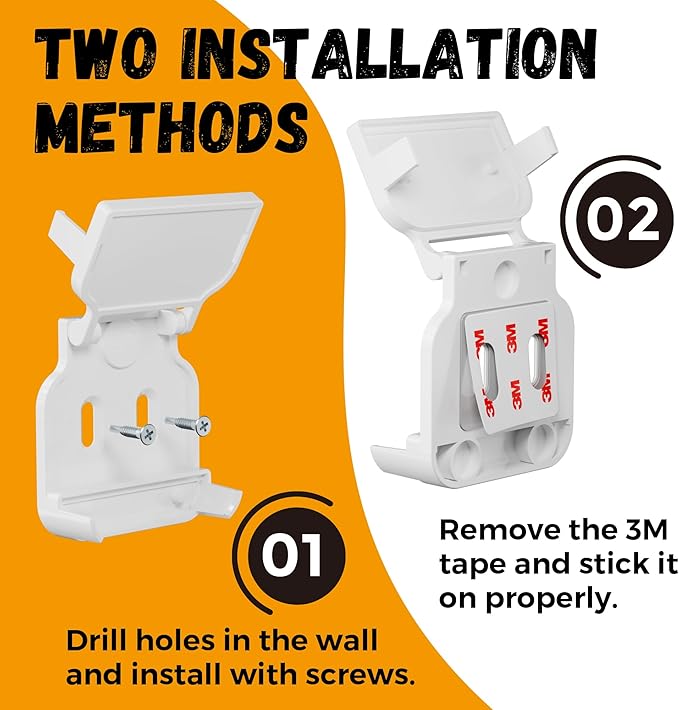 Garage Door Bracket for Ring Alarm Contact Sensor 2nd Gen | Secure Mount with Quick-Snap Clip & Screws | Easy Install Accessory (White Sensor Not Included)