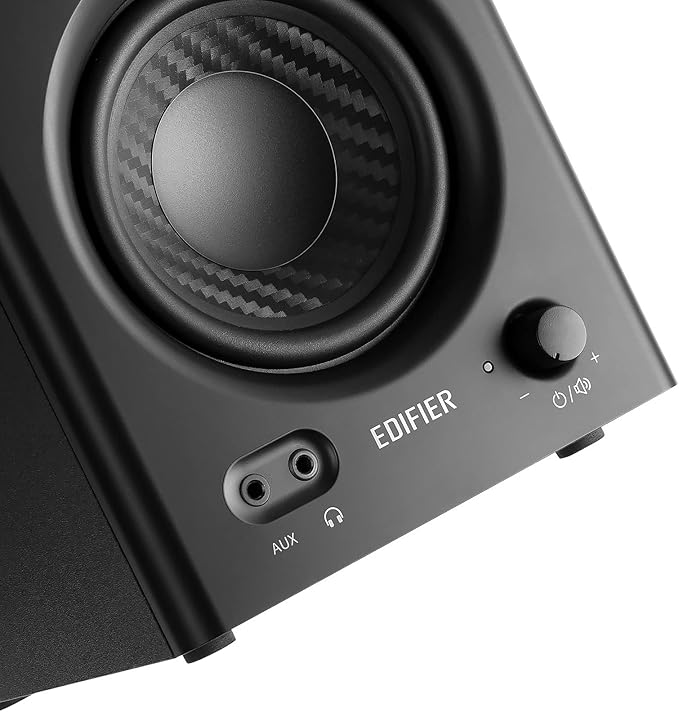 Edifier MR4 Powered Studio Monitor Speakers, 4" Active Near-Field Reference Speaker - Black (Pair)