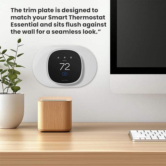 Tim Kit for Smart Thermostat Essential 2025, Wall Plate Cover Accessory for Thermostat, Easy to Install Cover Imperfections for Your Wall（2 Pack）