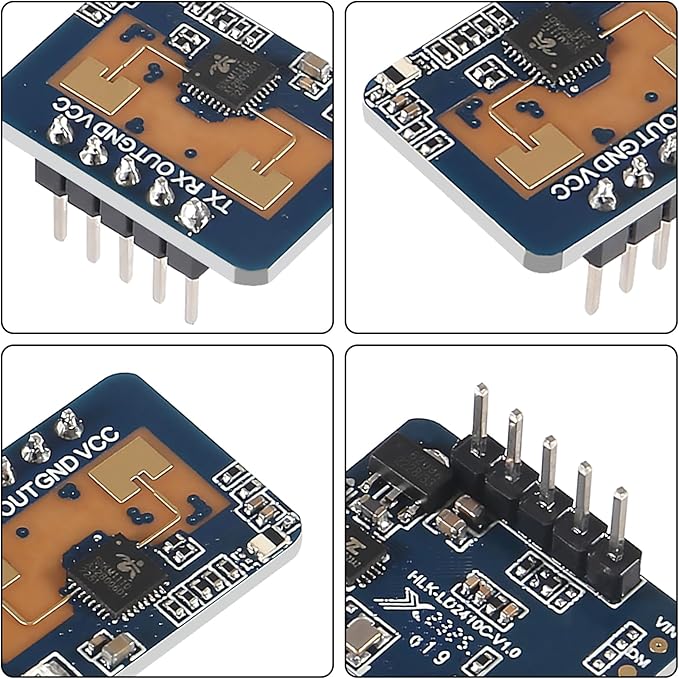 XIITIA 1pc LD2410C Human Presence Radar Sensor Module HLK-LD2410 Sensor Module LD2410 Millimeter Wave Radar Sensor Module Non Contact 24GHz ISM Band Serial Port IO Level Output