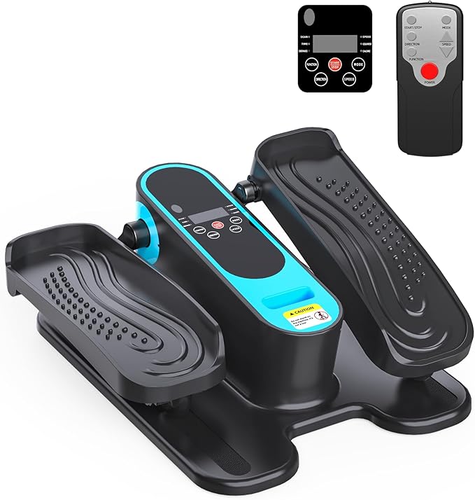 2025 New Under Desk Elliptical Machine,Portable Seated Pedal Exercise Machine for Seniors, 12 Adjustable Speed Elipse Leg Exerciser with Remote Control,Quiet Foot Exercise Machine for Home Office