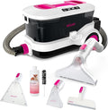 WECLEAN Carpet Cleaner Machine and Stain Remover for Deep Cleaning Upholstery for Carpets Rugs and Fabric Seats,800W 18Kpa，3L Clean Tank and 1.5L Dity Tank, Pink