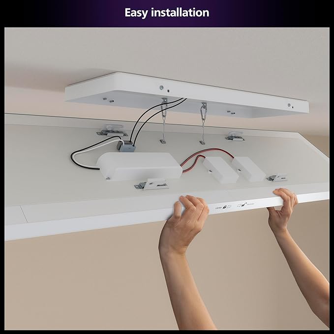 Philips Hue Datura Smart Ceiling Panel (Rectangular 11.81in x 47.24in) White & Color Light, Bluetooth Compatible,Voice Control with Alexa, Apple Home & Google Assistant