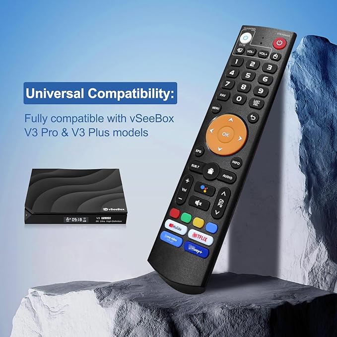 Replacement Learning Bluetooth Voice Remote Control fit for vSeeBox V3 Plus/Pro Models