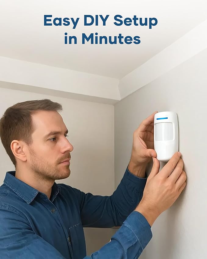 GRSICO Wireless Home Alarm System 15-Piece Kit, WiFi Alarm System for Home Security with Phone APP Alert (Alarm Siren, Keypad, Remote, Motion, and Door Sensors) for Home, Apartment, Work with Alexa