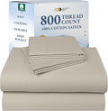 California Design Den Luxury Queen Sheet Set - 800 Thread Count, 100% Cotton Sateen for Queen Size Bed, Bedding Set with Deep Pockets Bedsheets - Beige