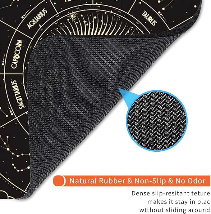Armanza Square Mouse Pad Moon Sun, Personalized Premium-Textured Custom Mouse Mat Design, Washable Mousepad Cloth, Non-Slip Rubber Base Computer Mouse Pads for Wireless Mouse