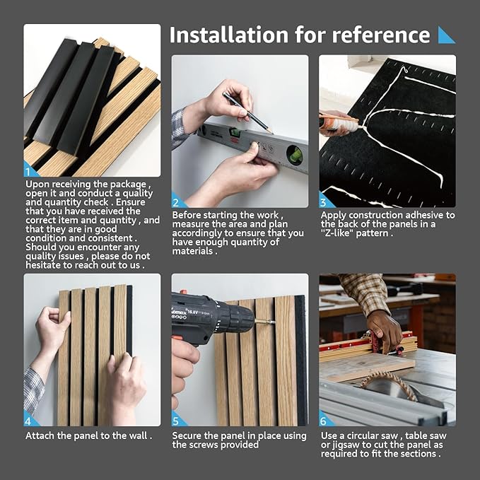 Art3d 4pcs-107 x 8in Slat Acoustic Panel for Wall and Ceiling, 3D Fluted Sound Absorbing Panel with Wood Finish, Silver