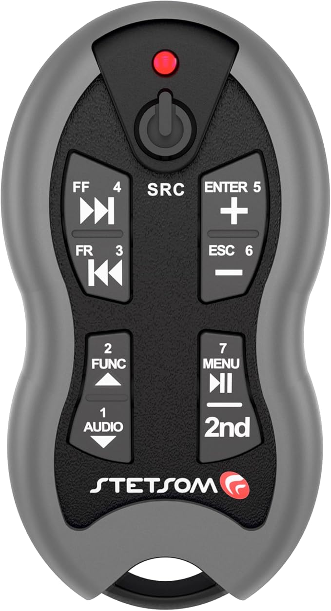 Stetsom SX2 - Universal Remote Control, Infrared, Long Range (1640 ft), 16 Functions, Learning Mode, Compatible With Car Audio Head Units, Home Devices and Video Equipment