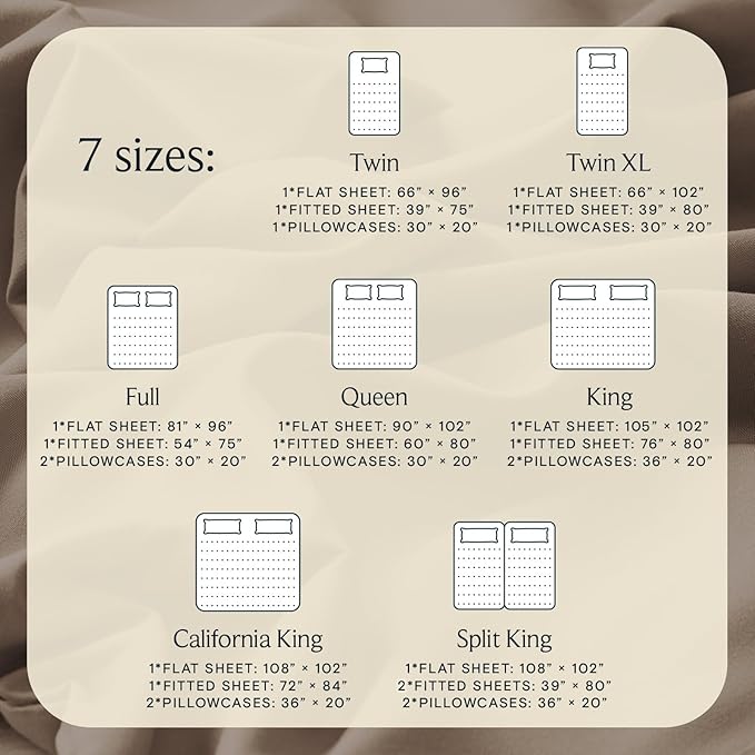 LuxClub 5 PC Split King Sheet Set, Deep Pockets Wrinkle Free Cooling Bed Sheets Hotel Bedding for Women, Men, Includes 2 Fitted Sheet, 1 Flat Sheet and 2 PillowcasesSoft Dark Khaki