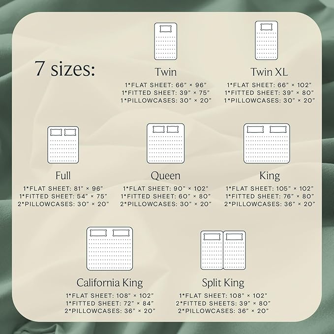 LuxClub 4 PC Queen Sheet Set, Deep Pockets Wrinkle Free Cooling Bed Sheets Hotel Bedding for Women, Men, Includes 1 Fitted Sheet, 1 Flat Sheet and 2 Pillowcases-Soft Tree Moss Green