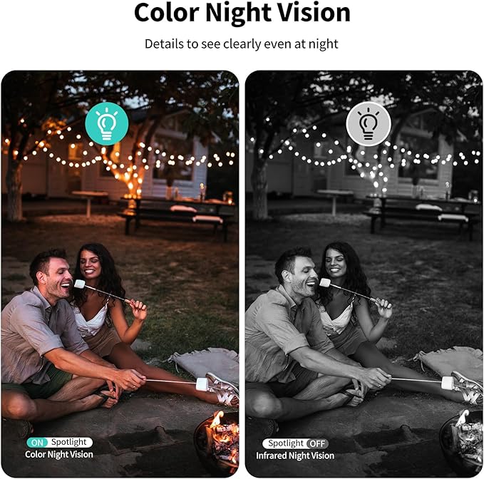 Wireless Security Cameras Outdoor/Indoor,2K UHD WiFi Smart Security Camera,Battery Powered,Motion Detection, 2-Way Audio,Color Night Vision,Weatherproof,Cloud/SD Storage for Home Security,4 pack