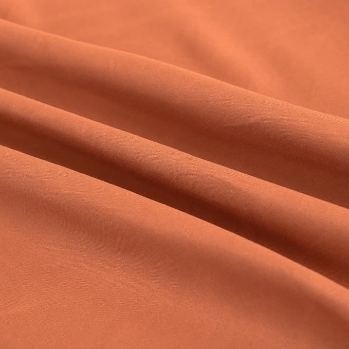 Terracotta Bed Skirt Full Size Ruffled Bed Skirt with Split Corners, Full Bed Skirt 14 Inch Drop, Full Size Bed Skirt Terracotta for Ruffled Bed Skirt with Split Corners, Bed Skirt Full Size