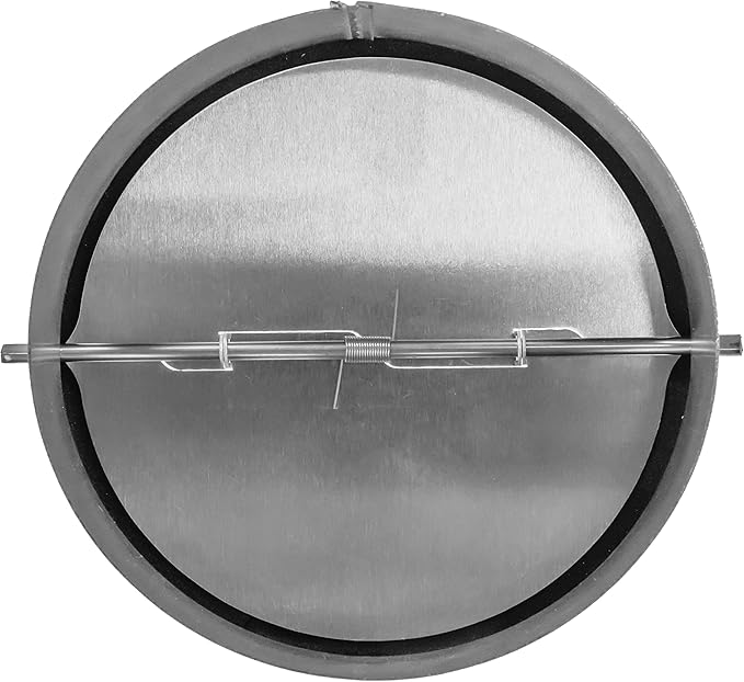 Repa Market 4 Inch Backdraft Damper – Galvanized Steel Draft Blocker/One-Way Airflow Vent Stopper/HVAC Exhaust Dryer Duct Connector – Inline Spring-Loaded Backflow Preventer for Secure Ventilation