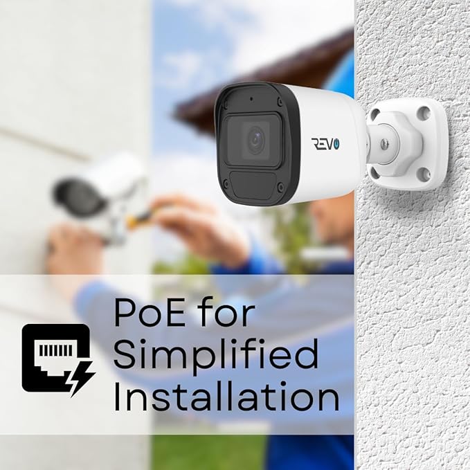 Ultra Blue Series 4CH 4K POE H.265 NVR, 1TB & 4X 2K (4MP) Indoor/Outdoor IR Cameras with Built-in Mic – Remote Access Via Pc, Mac & Phone (No Monthly Fee)