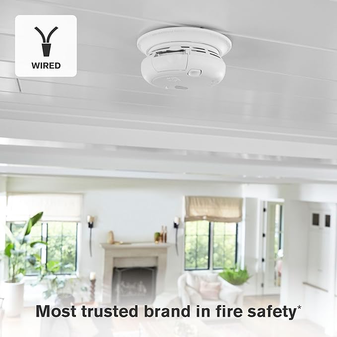 First Alert Combination Smoke & Carbon Monoxide Alarm, Interconnect Hardwire Detector with Battery Backup and Voice & Location Alerts, SMCO100V-AC, 3-Pack