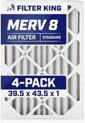 Filter King 39.5x43.5x1 Air Filter | 4-PACK | MERV 8 HVAC Pleated A/C Furnace Filters | MADE IN USA | Actual Size: 39.5 x 43.5 x .75"