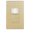 LIDER Motion Sensor Switch with Screwless Wall Plate, UL Listed, PIR Sensor Switch, Occupancy/Vacancy, No Neutral Required, Ground Wire Required, 1-Pole, Modern Smart Home, Gold