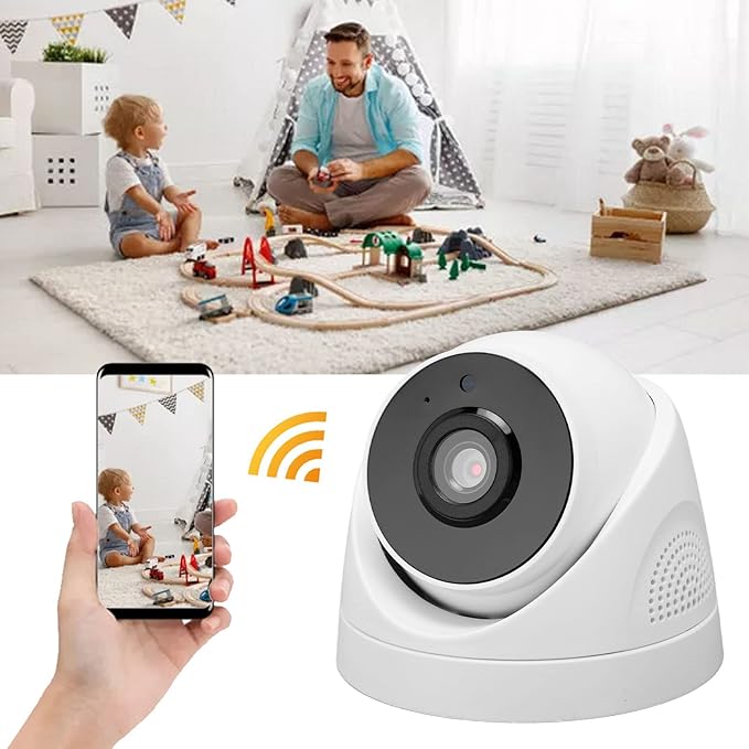 ZASCHMOY Home Security Camera, 1080P HD 2MP Indoor WiFi Surveillance Camera with Night and 2 Way Audio, for Baby Pet Monitor, Works