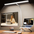 Airlonv LED Desk Lamp for Office Home, Eye-Caring Desk Light with Stepless Dimming Adjustable Flexible Gooseneck, 10W USB Adapter Desk Lamp with Clamp for Reading, Study, Workbench