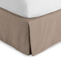Bare Home Queen Bed Skirt - 15-Inch Tailored Drop Easy Fit - Bed Skirt for Beds - Center & Corner Pleats (Queen, Taupe)