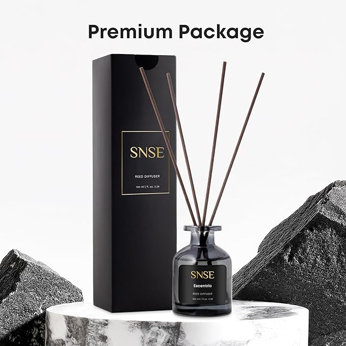 SNSE Escentric Perfumed Reed Diffuser Set - Premium Reed Diffusers for Home with Diffuser Reeds, Luxurious Gift Aroma, Sophisticated Scent, Ideal for Relaxation, Elegant Home Fragrance