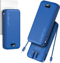 aonidi 20000mAh Ultra-Portable-Charger-Power-Bank PD20W with Built in Cables&AC Wall Plug,Fast Charging Cell Phone Charger Battery Pack,LED Display Travel Battery Bank for All iPhone,Samsung,Android