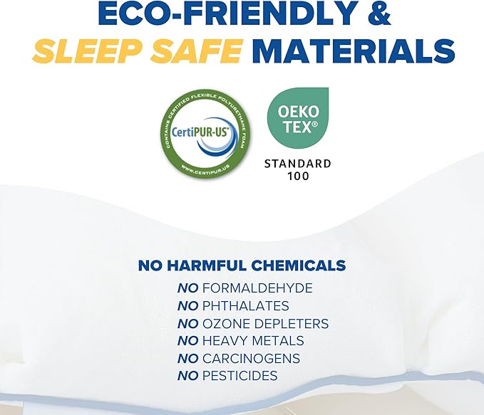 TUMBLE 6-Chamber Adjustable Bed Pillow & Pillowcase | Back, Side & Stomach Sleepers | Cooling Cover | Memory Foam & Gel Fiber Fill | Customize Your Comfort | CertiPUR/Oeko-Tex | Standard Queen 1 Pack
