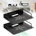 MEEMENG Projector Shelf, WiFi Router Shelf, Under TV Wall Mount for Game Console, DVD Player, Modem, Floating Shelf/Rack/Stand/Holder