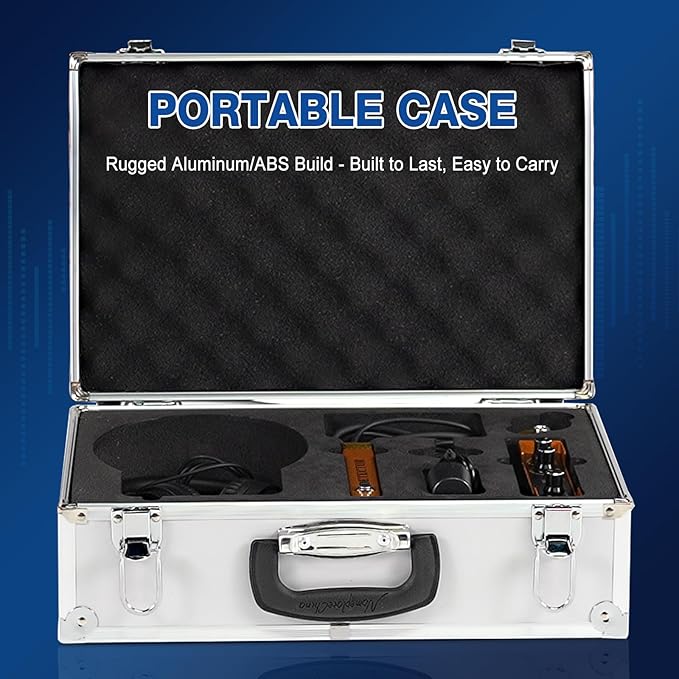 Underground Water Leak Detector Water Leak Detection Device Water Pipe Leak Detector with Digital Display & Adjustable 4 Gears Frequency for Pool Pipe, Fire Pipe, Floor Heating Pipe