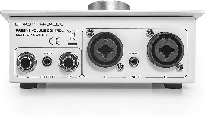 DYNASTY PROAUDIO PMC-1 Premium Passive Stereo Monitor Volume Controller With Large Volume Knob For Extremely Precise Level Adjustments