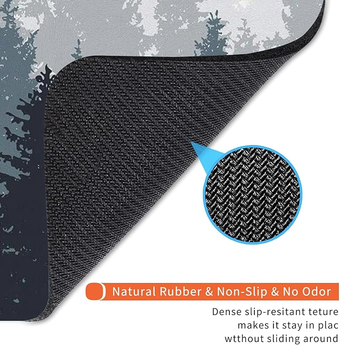 Armanza Square Mouse Pad Forest, Personalized Premium-Textured Custom Mouse Mat Design, Washable Mousepad Cloth, Non-Slip Rubber Base Computer Mouse Pads for Wireless Mouse