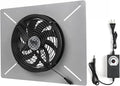 MEOZRI Basement Attic Crawlspace Ventilation Fan window Exhaust Fan Ultra-Thin Design Reversible Airflow (Medium-420CFM-13.8 * 11.8Inch)