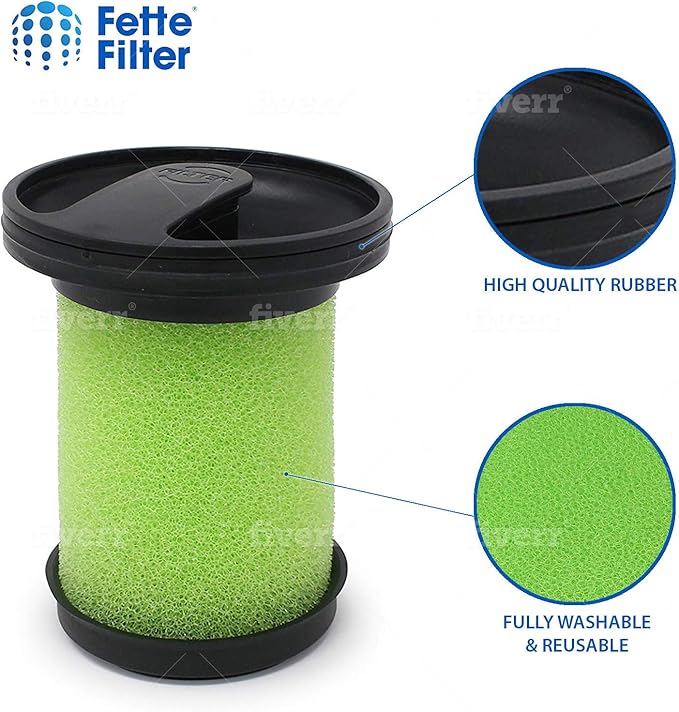 Fette Filter - Vacuum Filter Compatible with Bissell 1610335 Multi Cordless. Compare to Part # 161-0335. (Pack of 4)