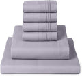 Mellanni Full Sheet Set - 6-Piece Iconic Collection Bedding, (Including 4 Pillowcases), 16-Inch Deep Pocket, Easy Care, Extra Soft, Cooling Sheets, Brushed Microfiber - Lavender