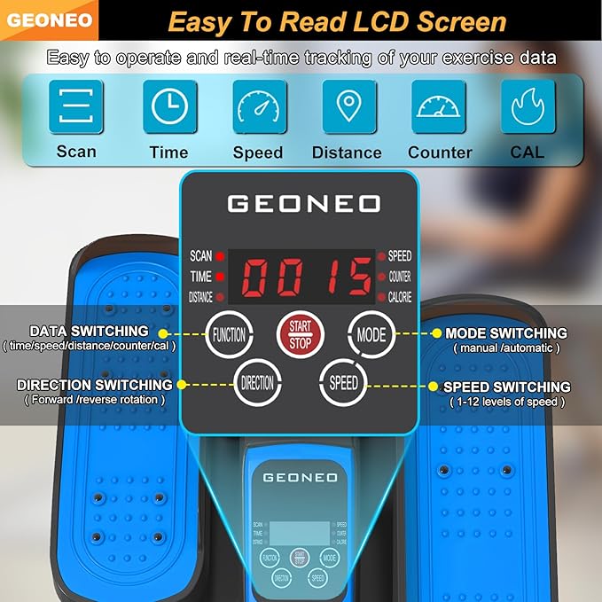 Under Desk Elliptical Machine, Electric Elliptical Exerciser for Senior, Quiet and Small Electric Seated Pedal Exerciser for Home with Remote Control and 12 Adjustable Speeds
