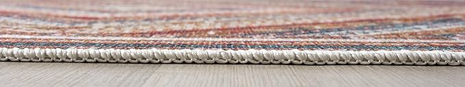 Keen Home Design 10x14 Rug - Machine Washable Area Rug with Non-Slip Backing, Ideal for Living Room, Dining Room, Bedroom - Vintage, Easy Clean, Durable, Low Pile Rug - (9'7" x 14')