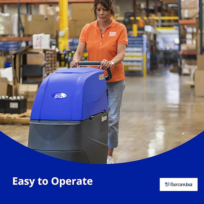 USA-CLEAN X20BT Traction Driven Auto Scrubber Machine Bundle - 20" Cleaning Path, Walk-Behind, Battery-Powered - Includes Pad Driver and Cleaning Pads