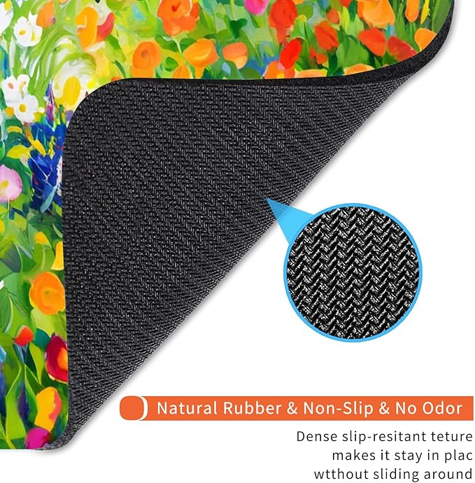 Armanza Square Mouse Pad Flowers Floral,Personalized Premium-Textured Custom Mouse Mat Design,Washable Mousepad Lycra Cloth,Non-Slip Rubber Base Computer Mouse Pads for Wireless Mouse