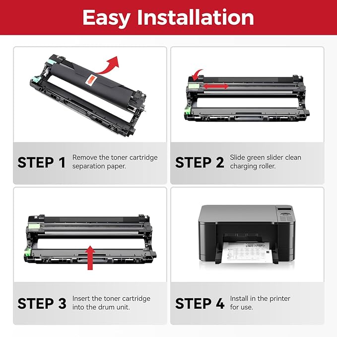 DR223CL Compatible Drum Unit Replacement for Brother DR223CL DR-223CL DR223 compatible with Brother MFC-L3770CDW MFC-L3750CDW HL-L3270CDW HL-L3290CDW HL-L3230CDW (Black, Cyan, Magenta, Yellow, 4 Pack)